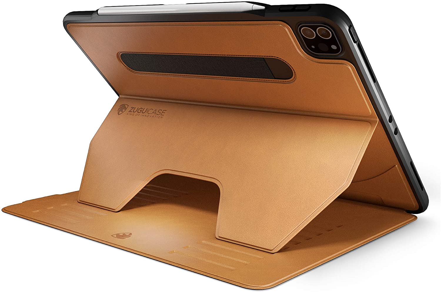 Zugu iPad Pro 12.9" 2020 4th Gen Alpha Case Leather Brown Vortek