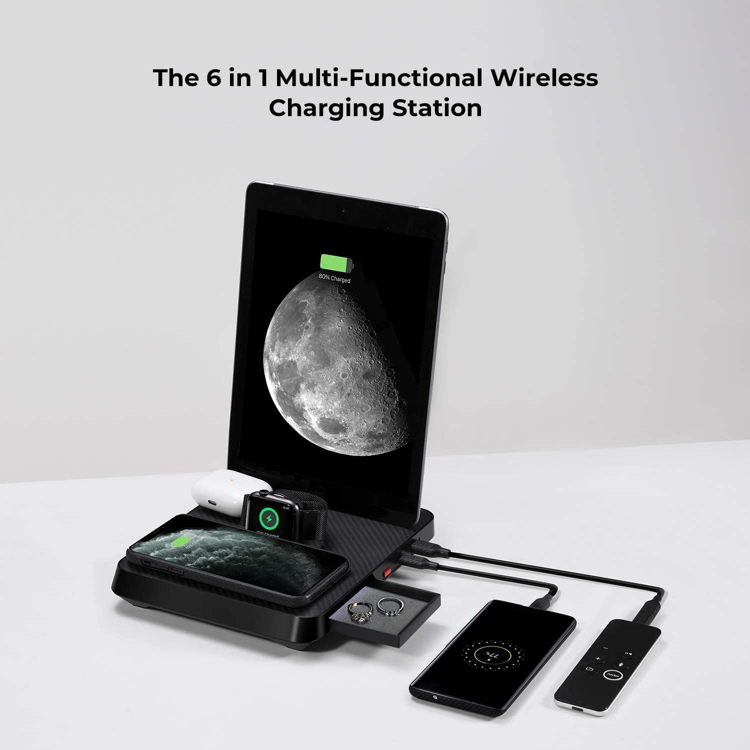 Pitaka Air Omni (6 in 1 charging Station) - Apple Watch Charger Built in