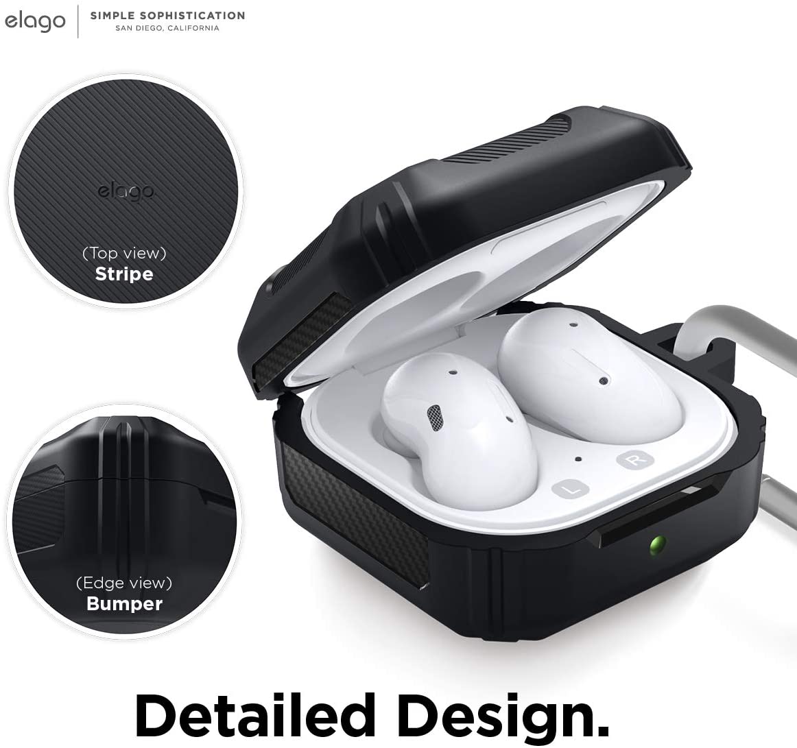 Elago Galaxy Buds Live Armor Case - Black		 		