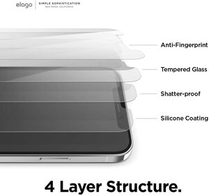 Elago iPhone 12 / iPhone 12 Pro Tempered Glass + Screen Protector