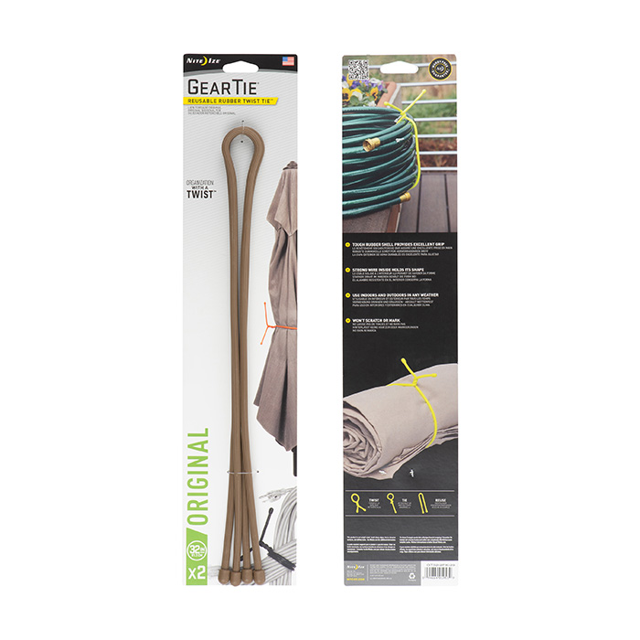 NiteIze Gear Tie® Reusable Rubber Twist Tie™ 32 in. - 2 Pack