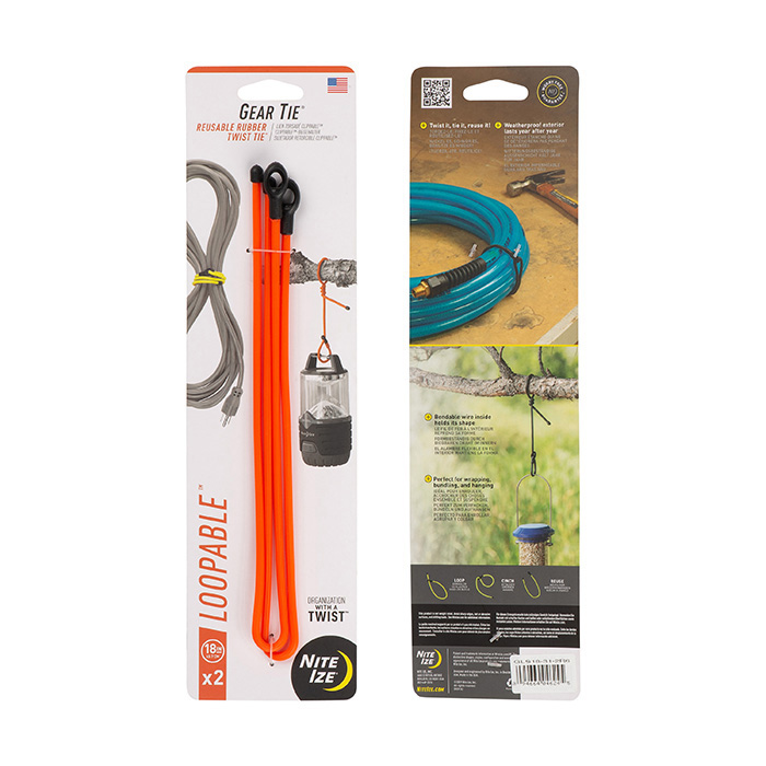 NiteIze Gear Tie® Loopable™ Twist Tie 18 in. - 2 Pack