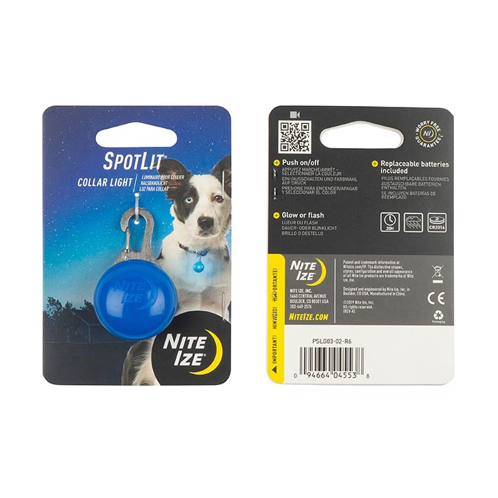 NiteIze SpotLit® Collar Light - Blue Plastic