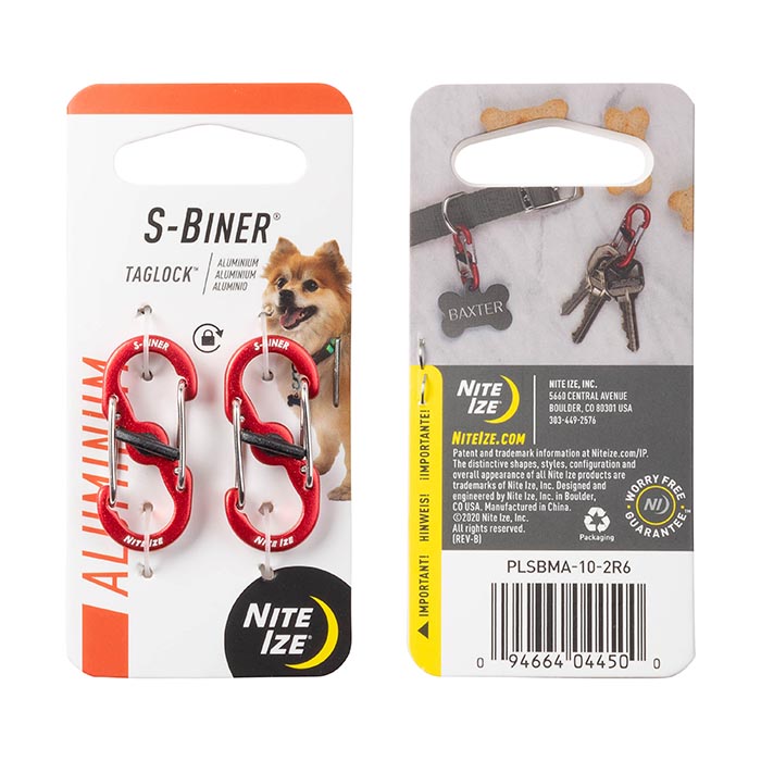 NiteIze S-Biner TagLock Aluminum 2 Pack