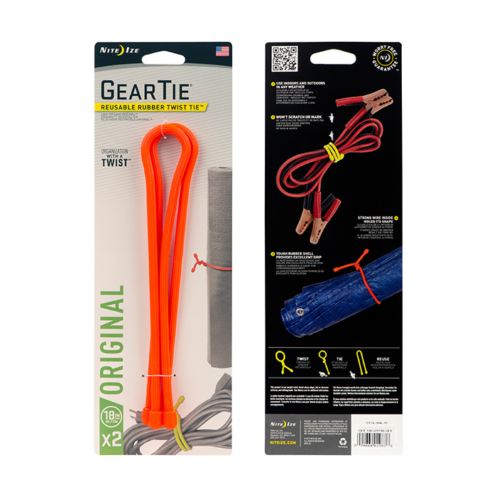 NiteIze Gear Tie 18" 2pk