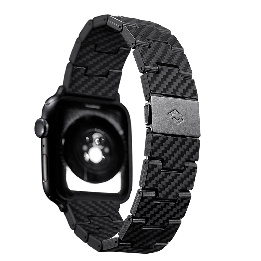 Pitaka Apple Watch 42/44mm Retro Link Bracelet Band - Carbon Fiber 