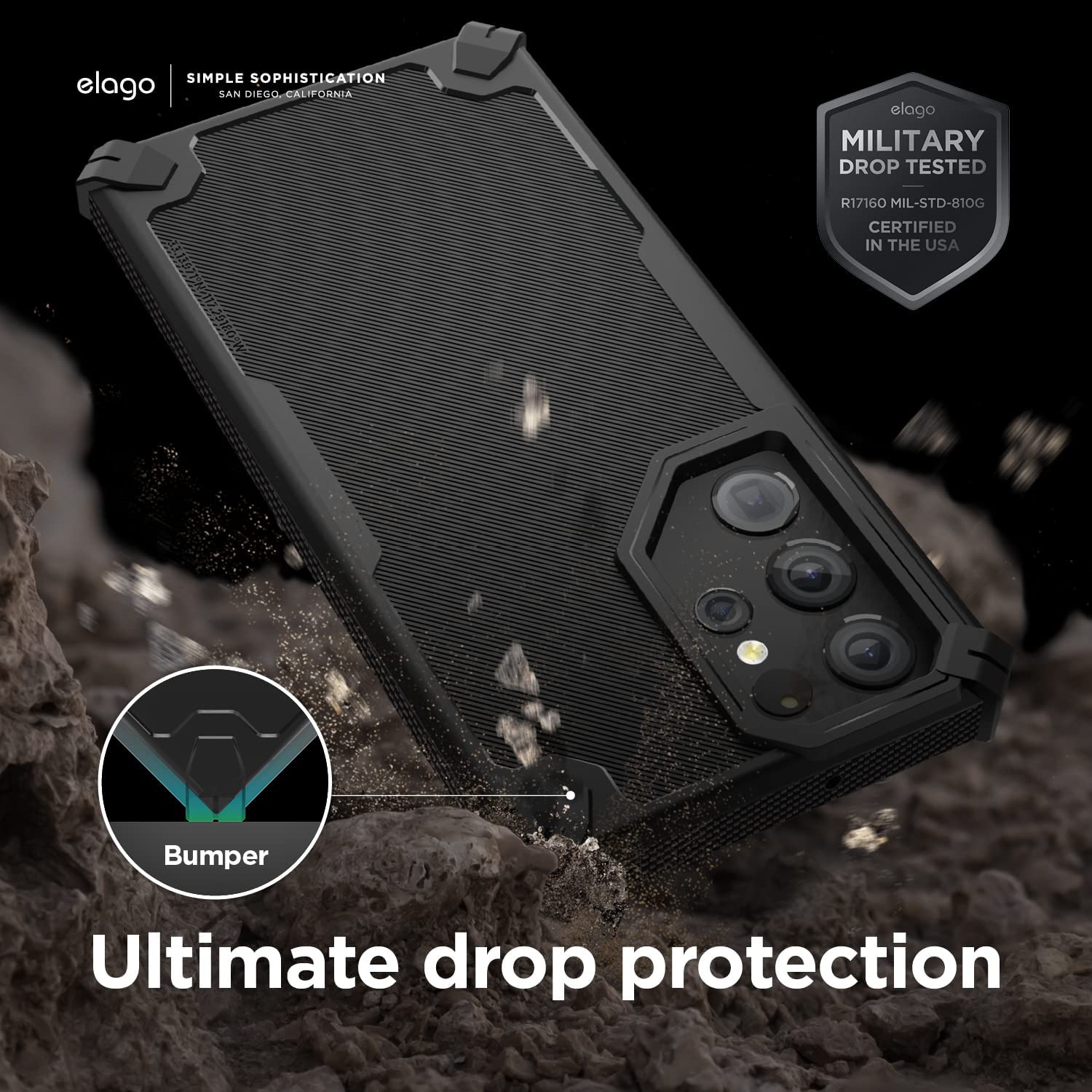 Elago Samsung Galaxy S22 Ultra Armor Case - Black