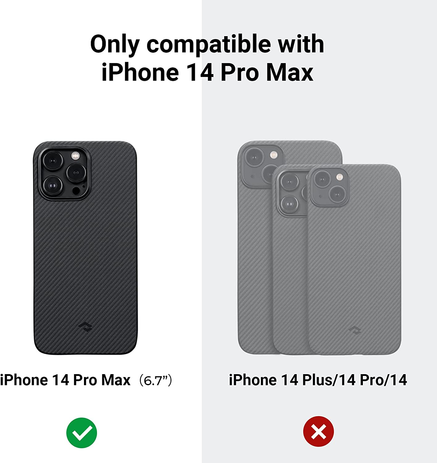 Pitaka iPhone14 Pro Max MagEZ Case - Black/Grey Twill