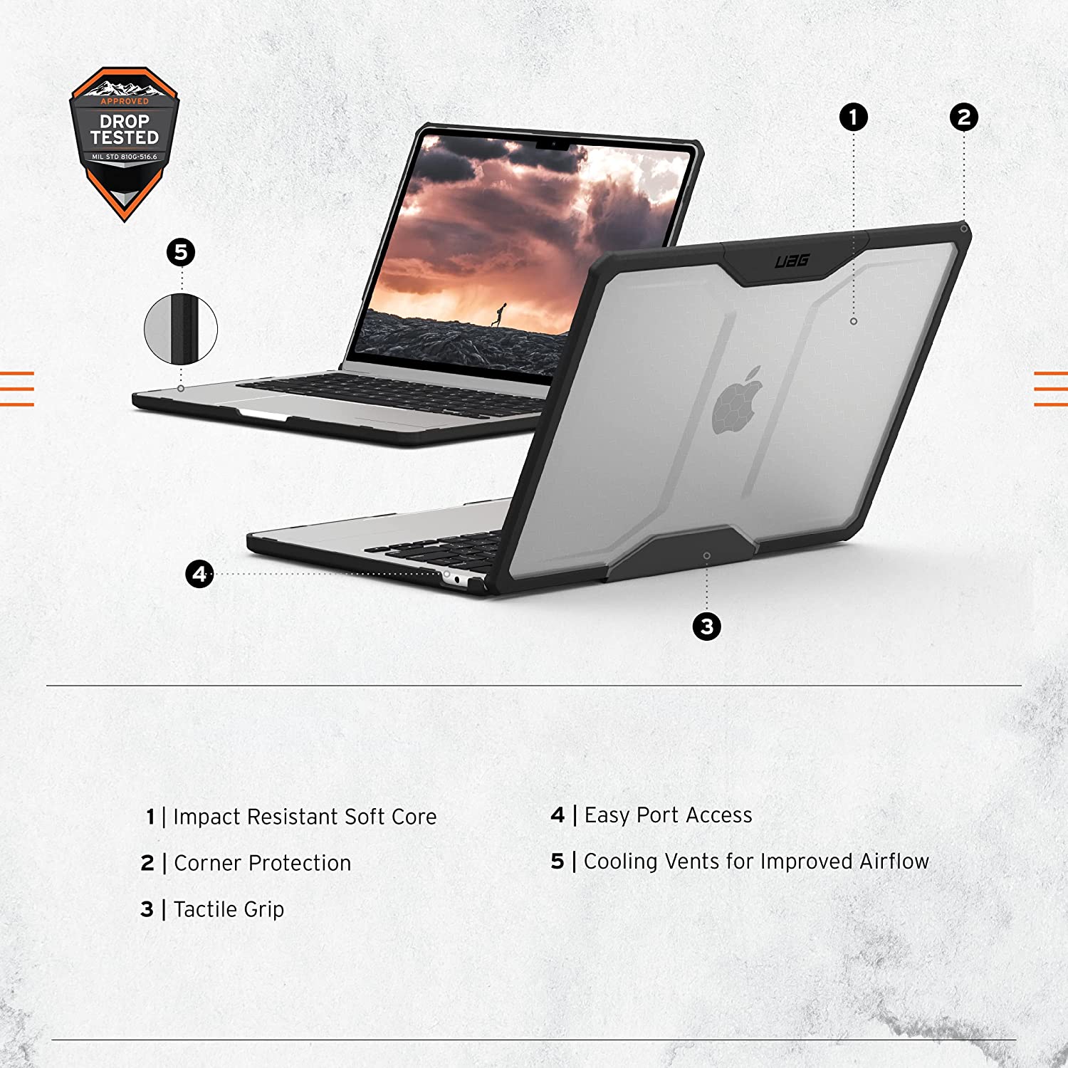 UAG MacBook Air m2 2022 Plyo Case