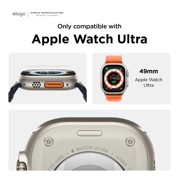 Elago Apple Watch Ultra Tempered Glass Screen Protector
