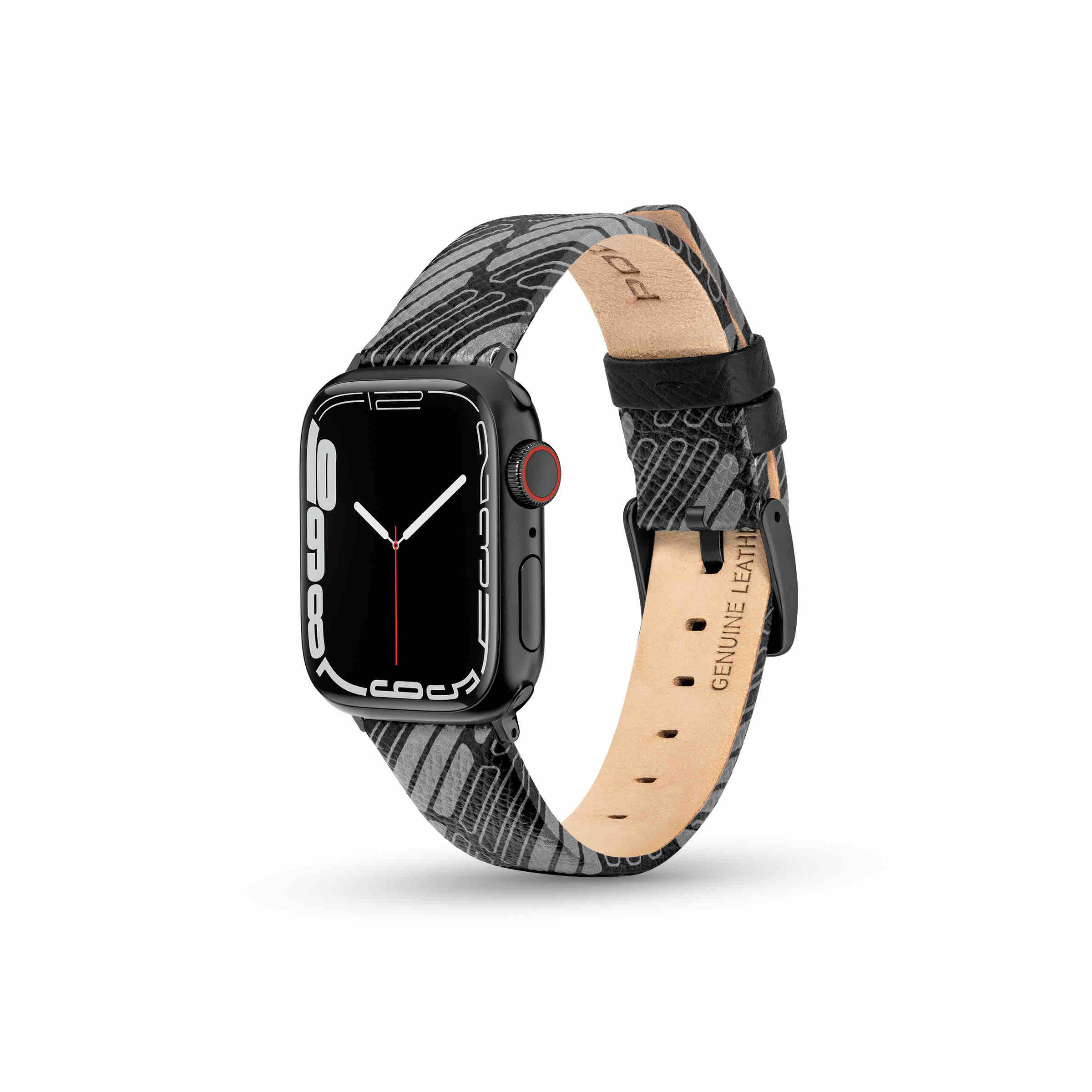 Police Apple Watch 38/40/41mm, Smart Watch 20mm Mono Leather Strap