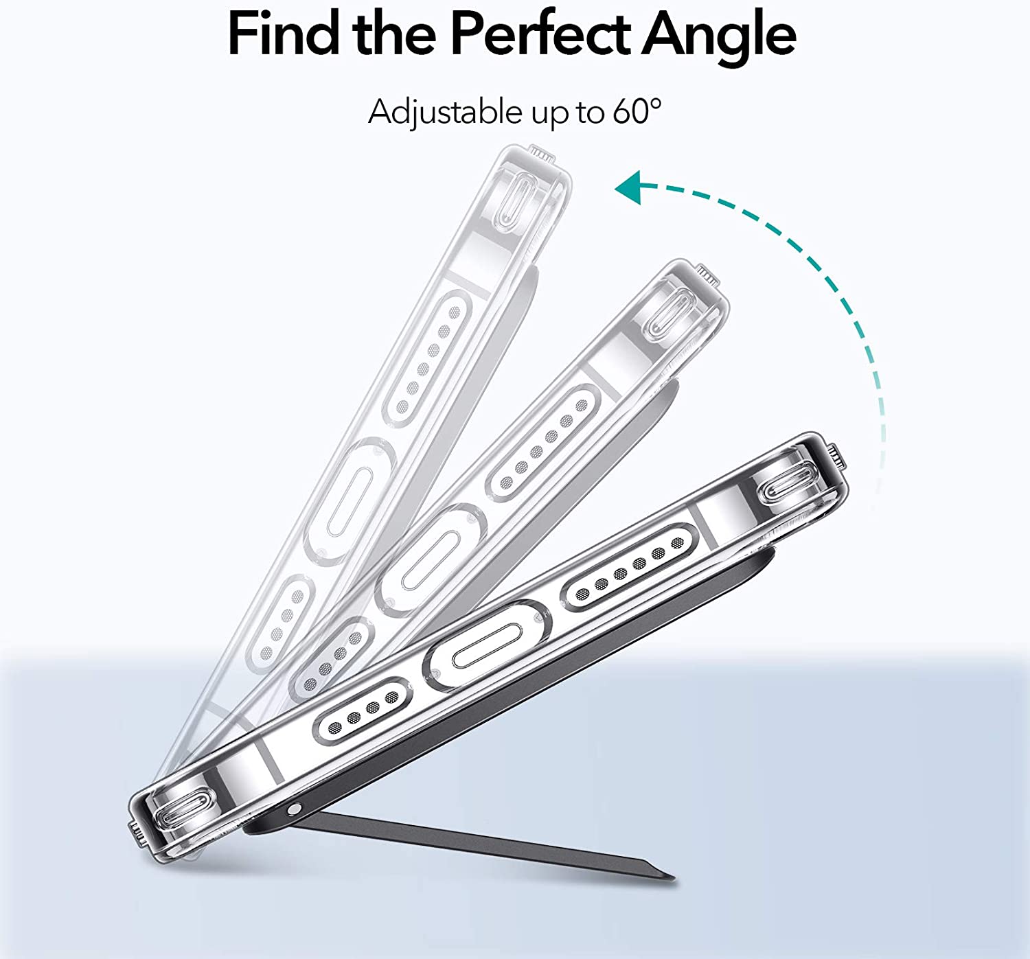 ESR Boost Phone Kickstand, Vertical and Horizontal Stand, Adjustable Angle [Aluminium Alloy] 