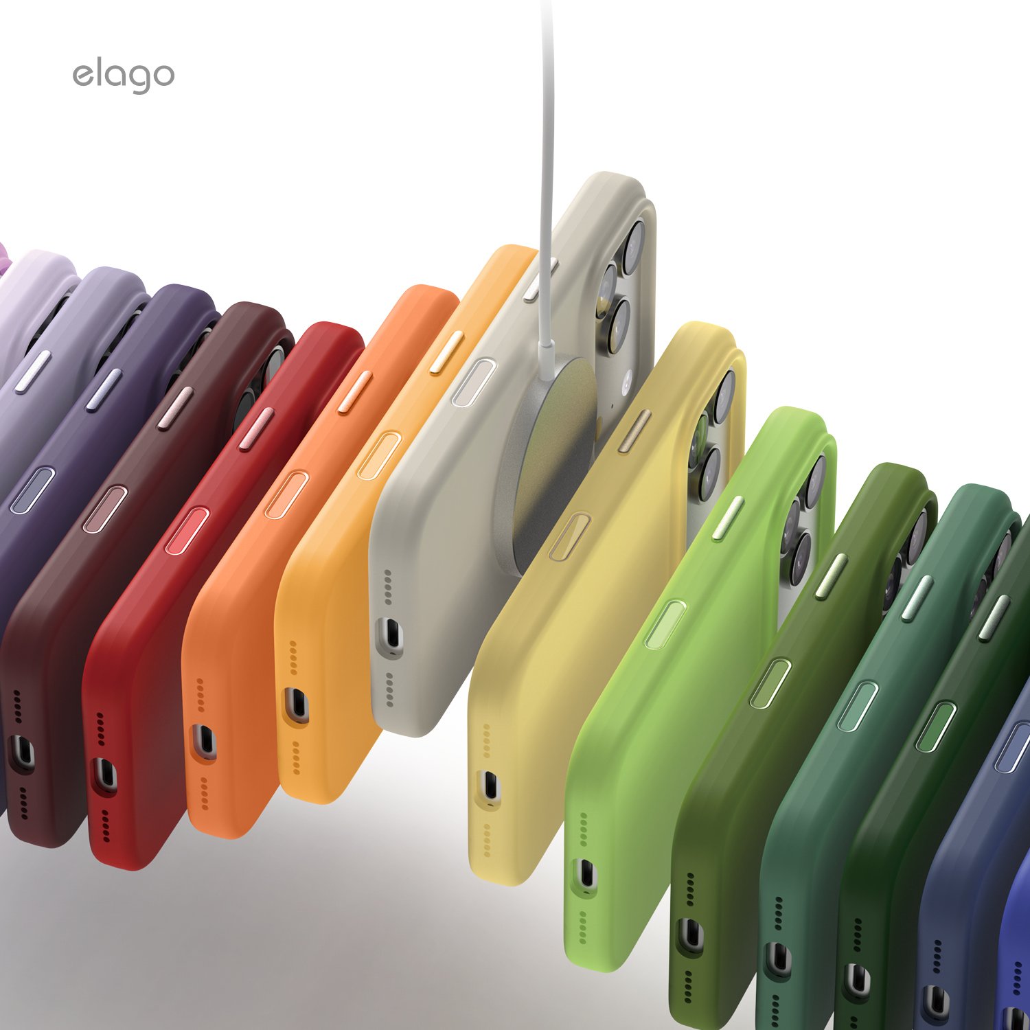 Elago iPhone 17 Pro Max Magnetic Silicone Case (Camera Control Key Included)