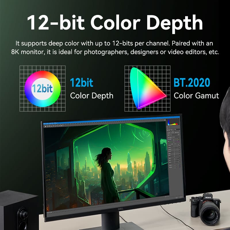 Vention Cotton Braided Ultra Thin HDMI-A Male to Male HD Cable 8K 1M Aluminum Alloy Type