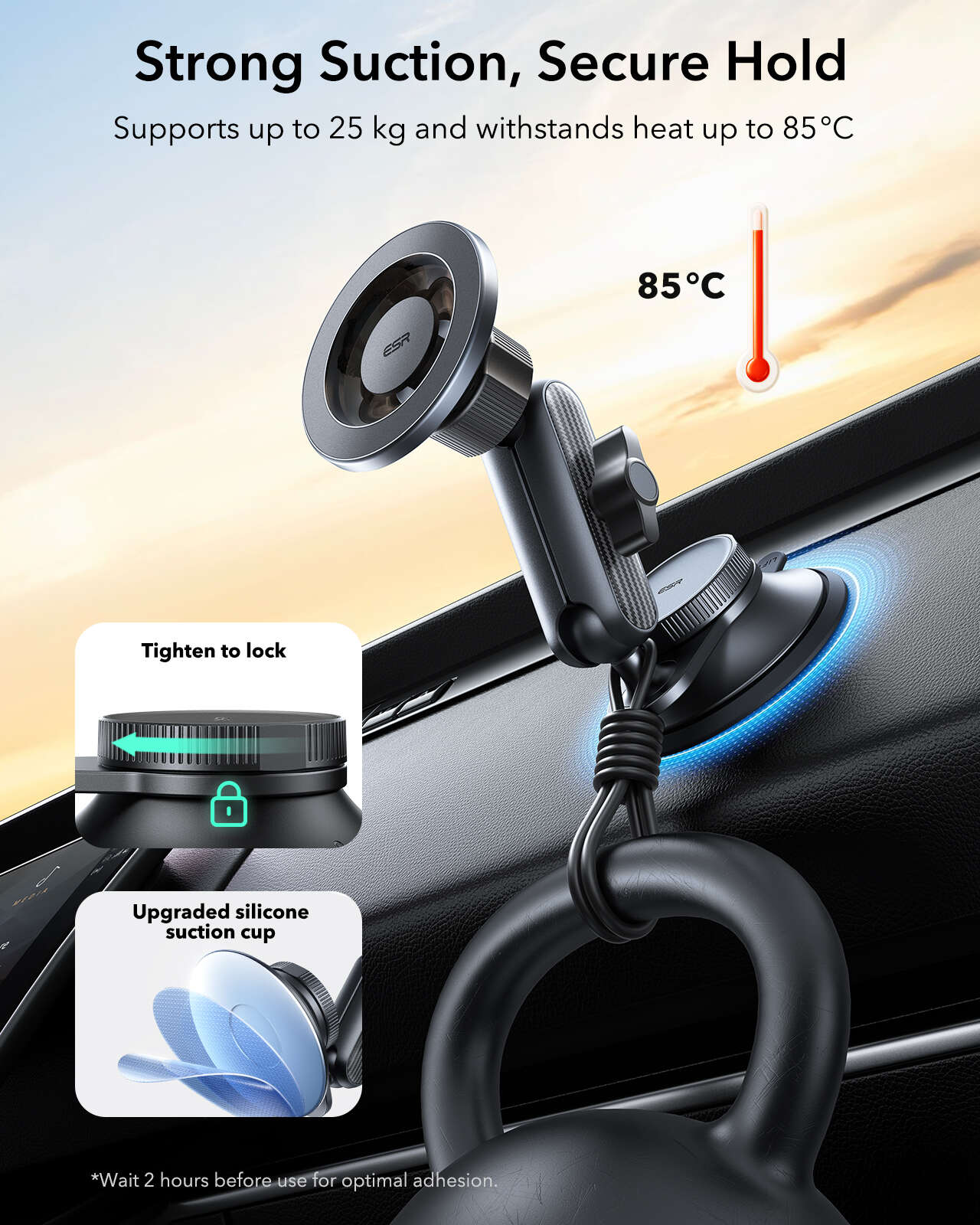 ESR OmniLock Magnetic Car Mount (Suction Cup)