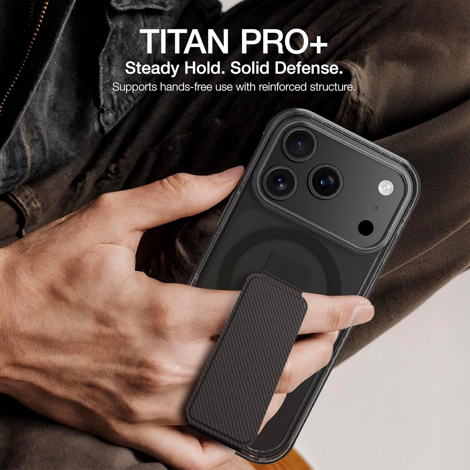 AMAZINGTHING TITAN PRO+ HOLDER MAGSAFE DROP PROOF CASE FOR IPHONE 17 PRO MAX 6.9
