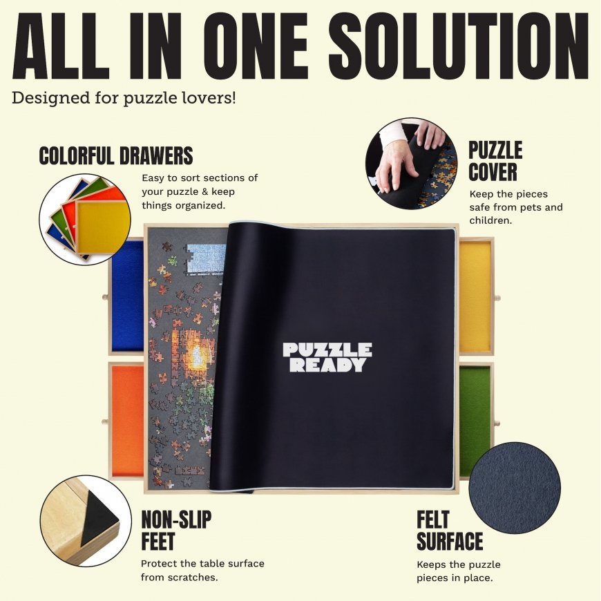 Puzzle Ready - Wooden puzzle board for 1000 pieces