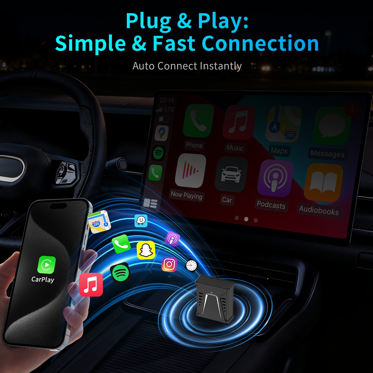 CarPlay 2 in 1 Wired To Wireless