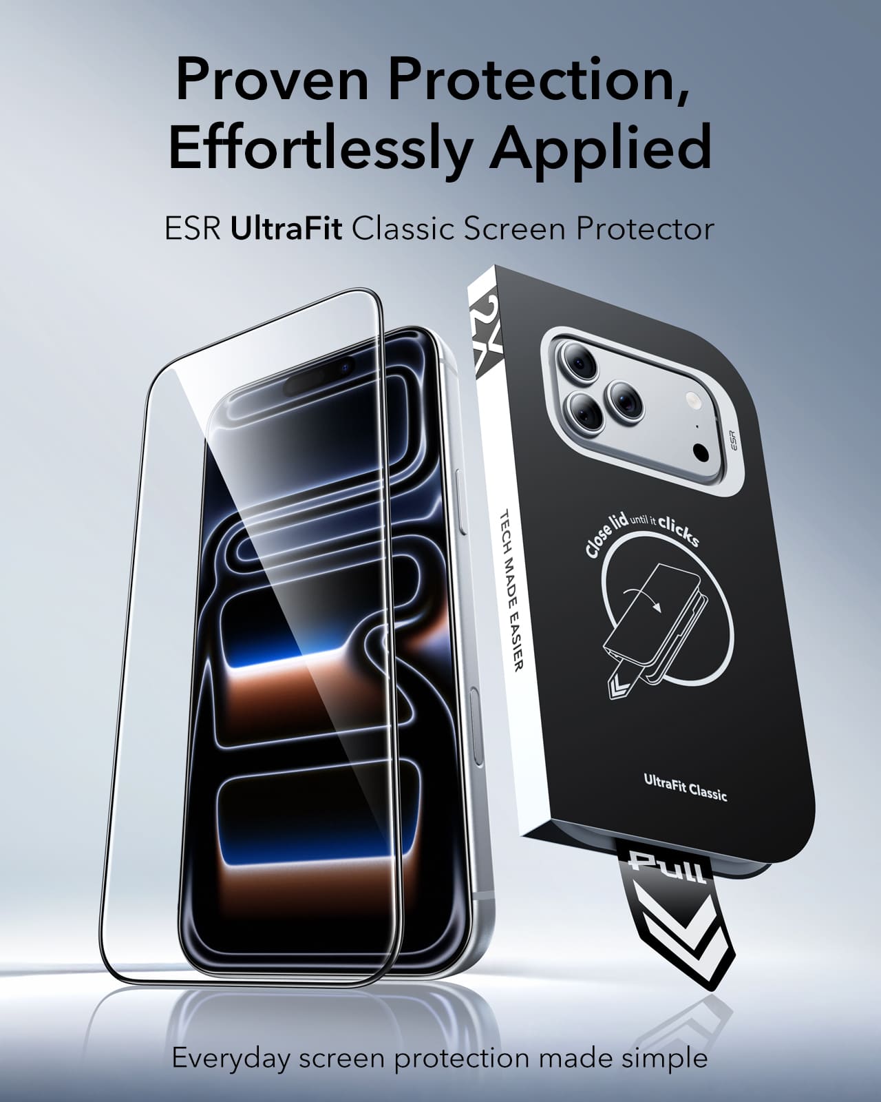 ESR Screen Protector (UltraFit Tray) iPhone 18 Pro, 1 Pack