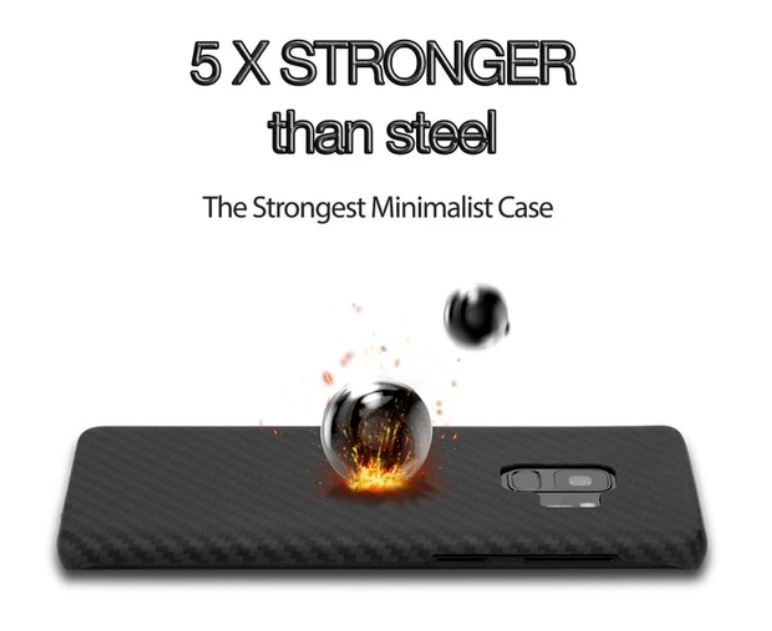 Aramid Case for Galaxy S9 (Black/Grey  Twill)