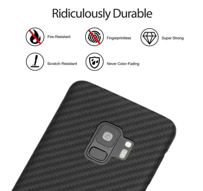 Aramid Case for Galaxy S9 Plus (Black/Grey  Twill)