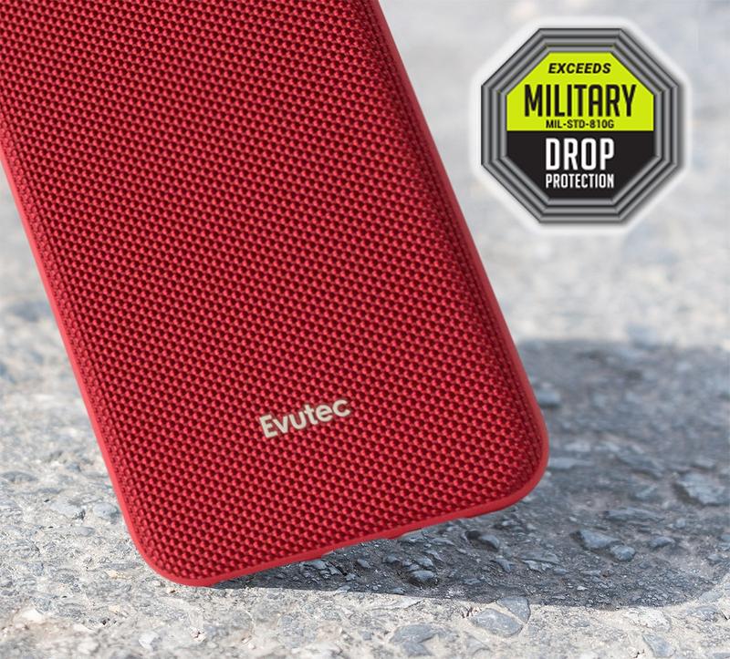 Evutec iPhone XR Ballistic Nylon Case w/Vent Mount - Red