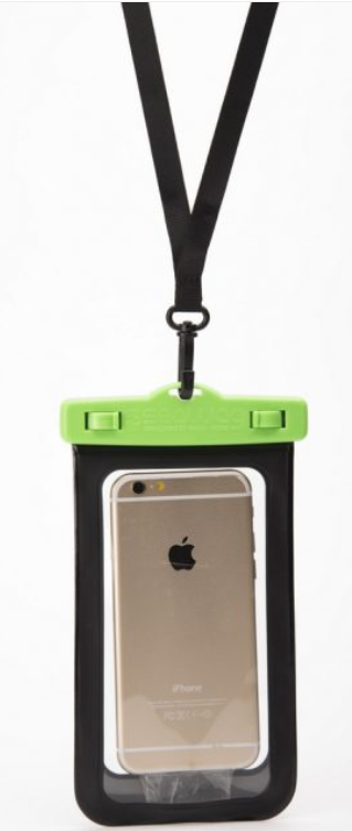 Waterproof case for smartphone Black & Green