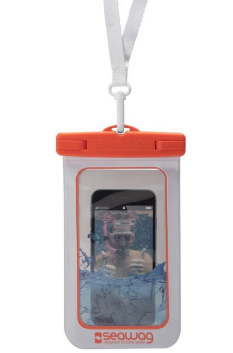 Waterproof case for smartphone White & Orange