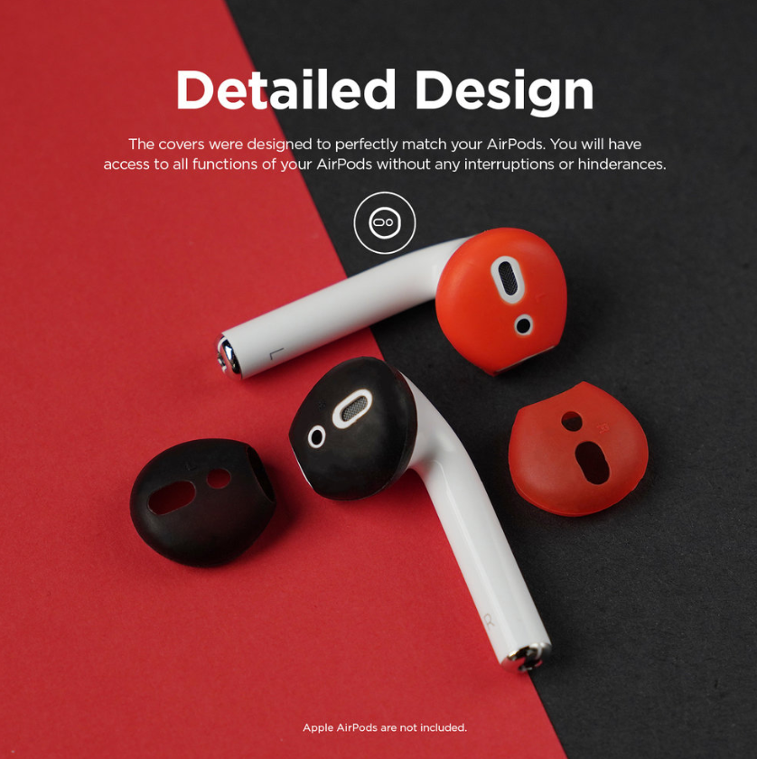 Elago Airpods Secure Fit - Black+Red		 		