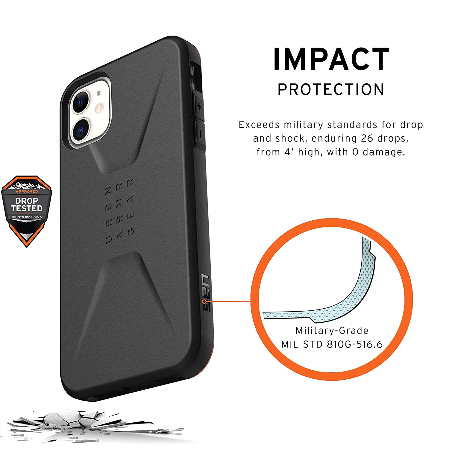 UAG iPhone 11 / iPhone XR Civilian- Black