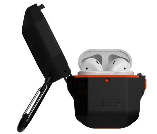 UAG Apple Airpods Hardcase Case- Black/Orange