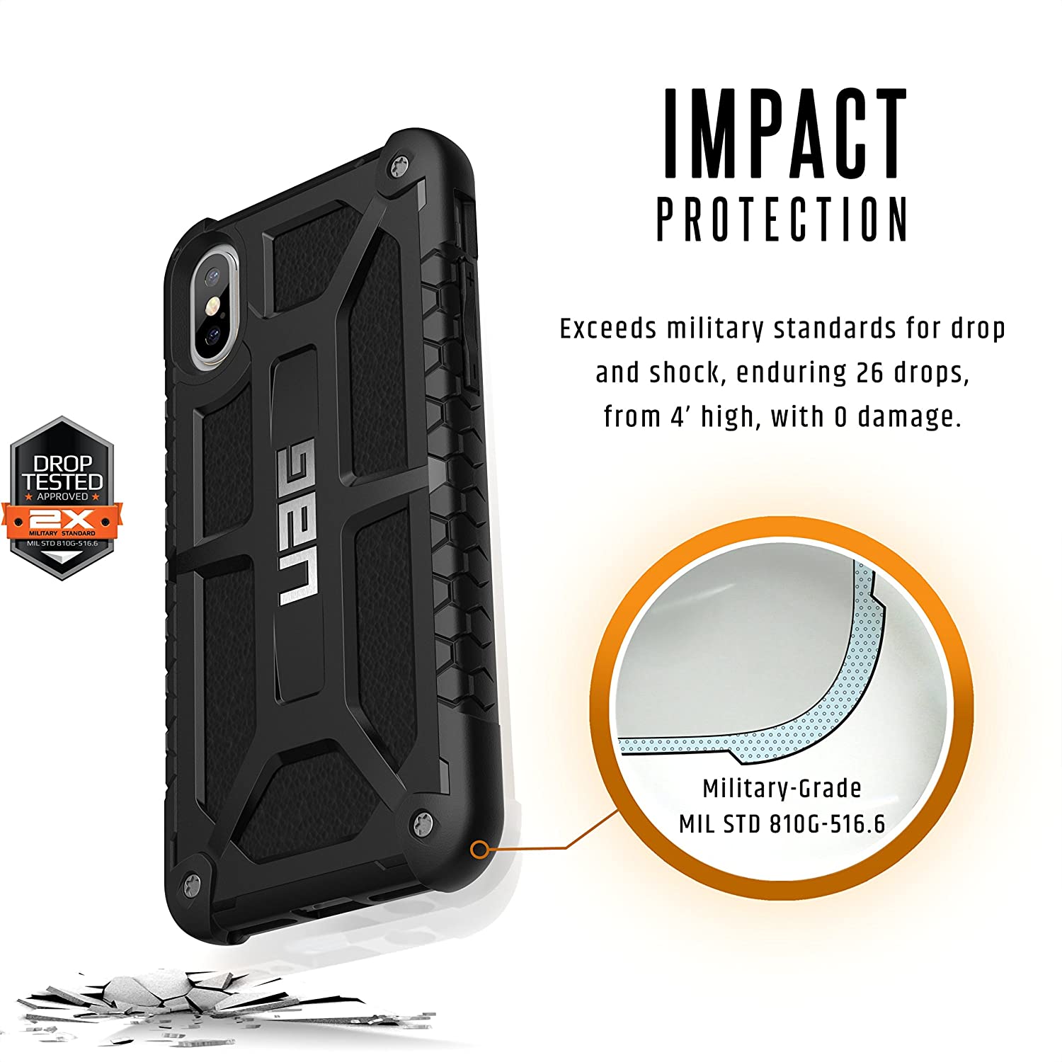 UAG iPhone XS Monarch - Midnight/Black