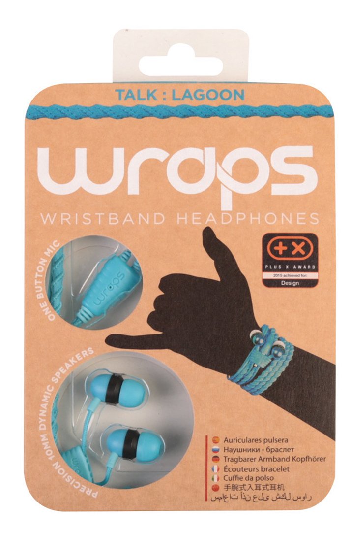 Wraps Talk in ear headphones with Mic - Blue