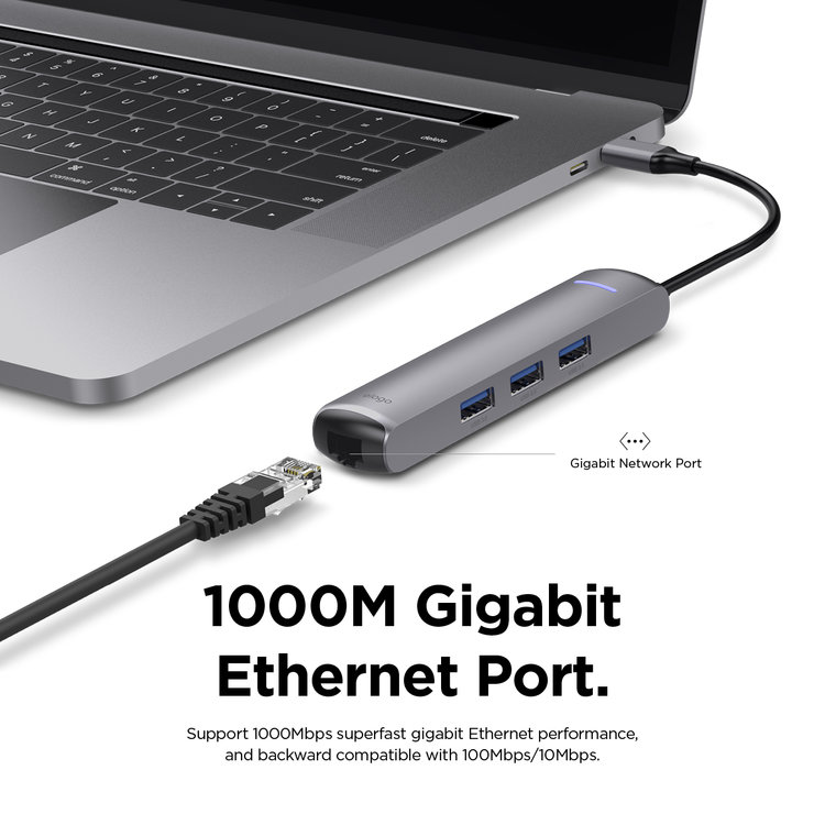 Elago 6 in 1 Ethernet/HDMI Multi Hub USB-C