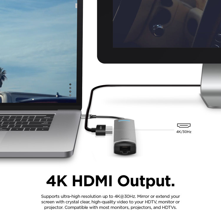 Elago 6 in 1 Ethernet/HDMI Multi Hub USB-C