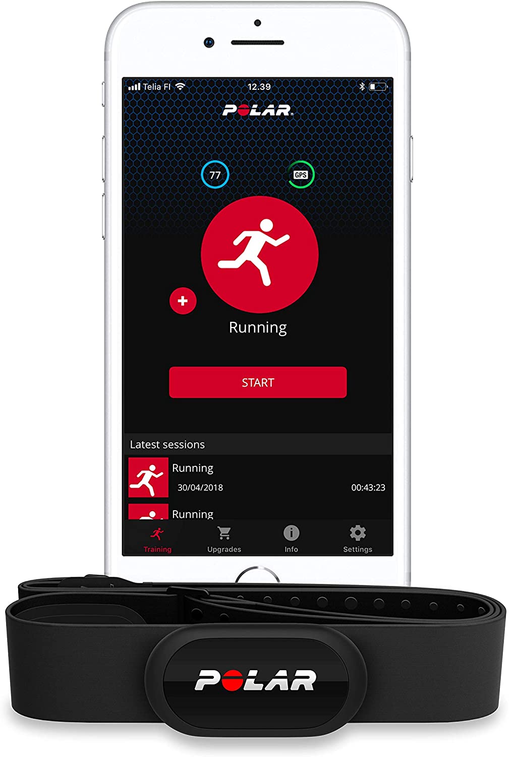 polar h10 with garmin watch