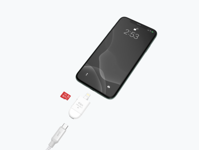 iKlips miReader C Lightning / USB-C 2 in 1 microSD Card Reader