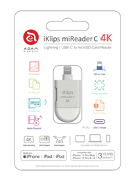 iKlips miReader C Lightning / USB-C 2 in 1 microSD Card Reader