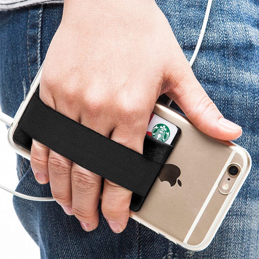 Sinjimoru Sinji Pouch Band Grip with Card Wallet  Black