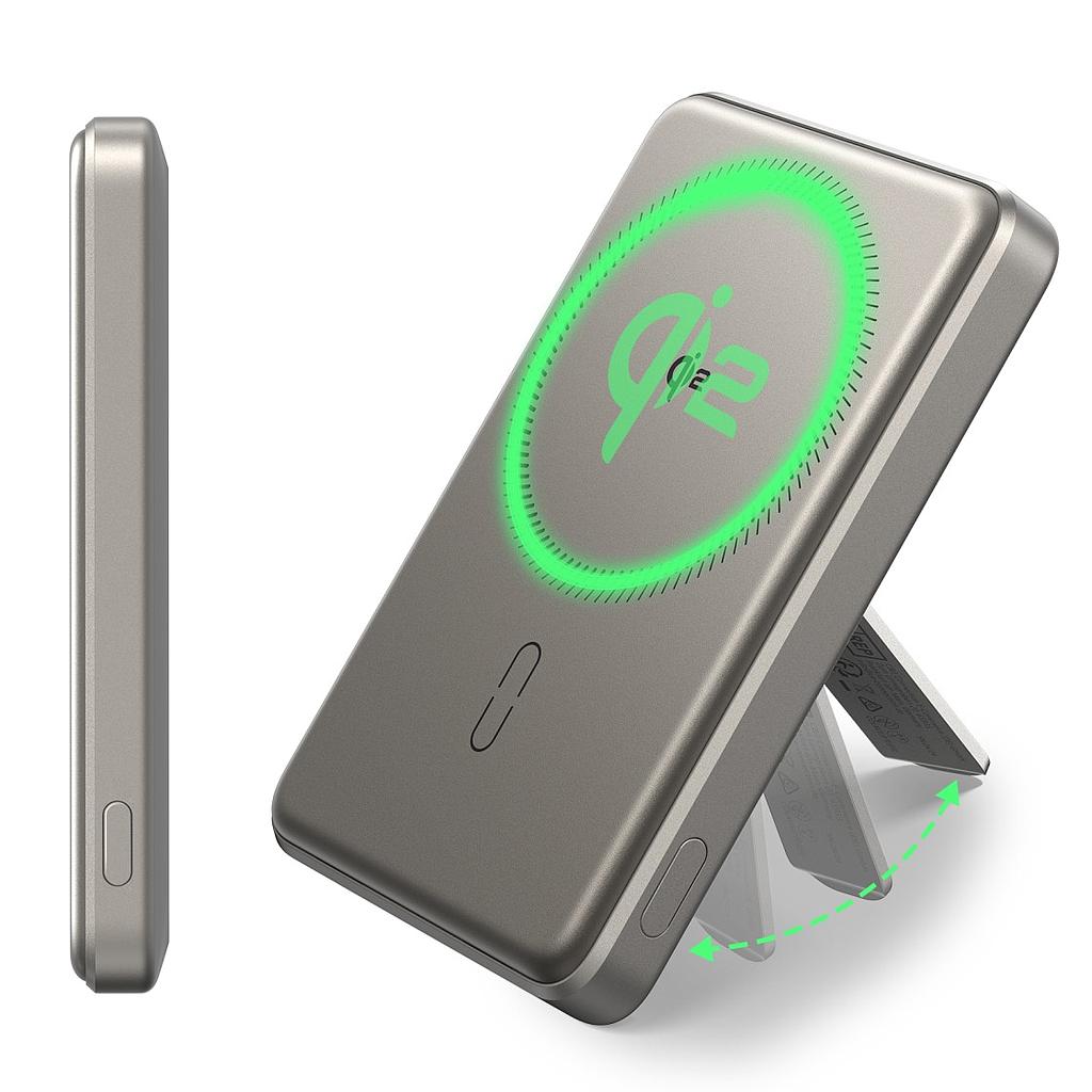 ESR Power Bank 5000mAh Qi2 MagSlim Kickstand 
