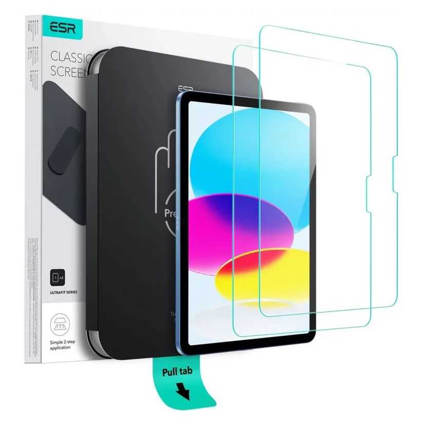 ESR Tempered-Glass Screen Protector (UltraFit Tray) Compatible with iPad 10.9 inch 11th Gen/10th Gen, 2 Pack 