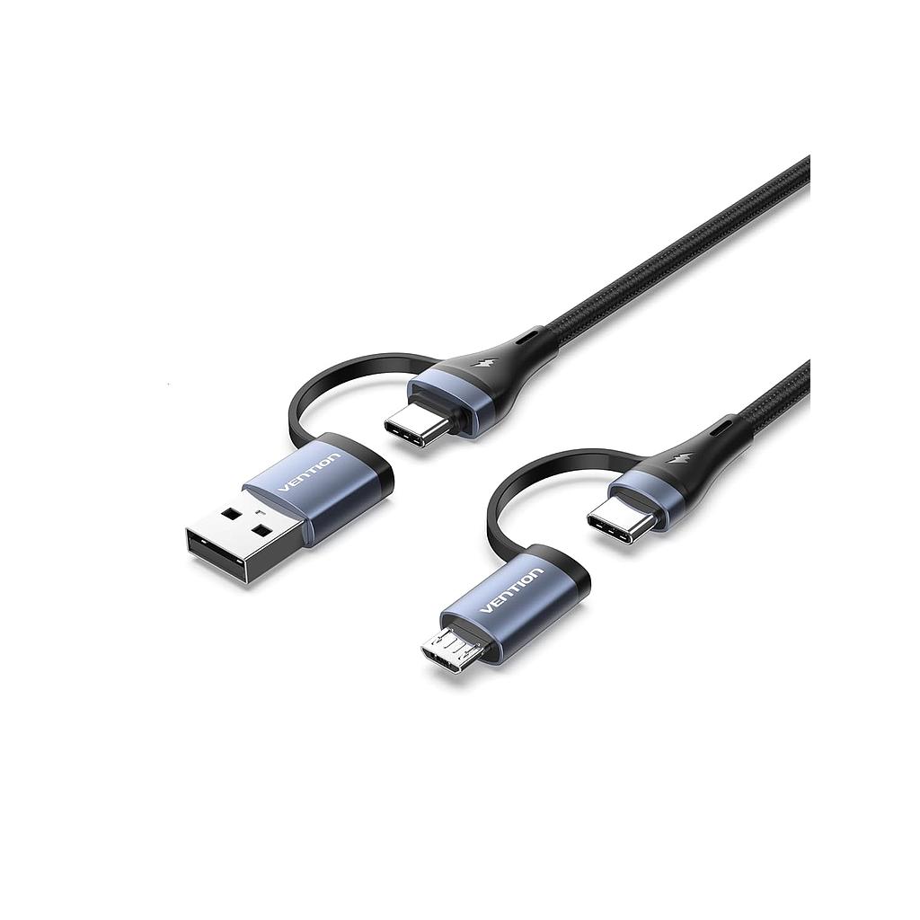 Vention 4-in-1 USB 2.0 Multi Compatible Cable 1m 100W