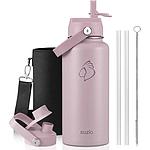 Buzio Duet Series Water Bottle with 2 Lids and Sleeve 1L