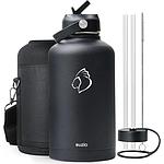 Buzio Duet Series Water Bottle with 2 Lids and Sleeve 1.9L