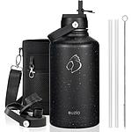 Buzio Duet Series Water Bottle with 2 Lids and Sleeve 1.9L