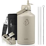Buzio Duet Series Water Bottle with 2 Lids and Sleeve 1.9L