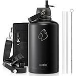 Buzio Duet Series Water Bottle with 2 Lids and Sleeve 2.5L