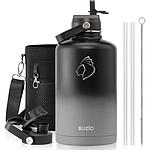 Buzio Duet Series Water Bottle with 2 Lids and Sleeve 2.5L