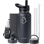 Buzio Trio Series Water Bottle with 3 Lids and Sleeve 1L