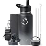 Buzio Trio Series Water Bottle with 3 Lids and Sleeve 1L
